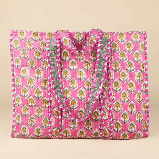 Einkaufstasche – Rosa – Grün – Nr. 8
