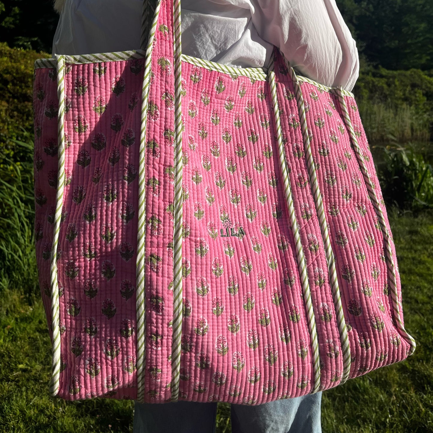 Tragetasche – Rosa – Grün – Nr. 17