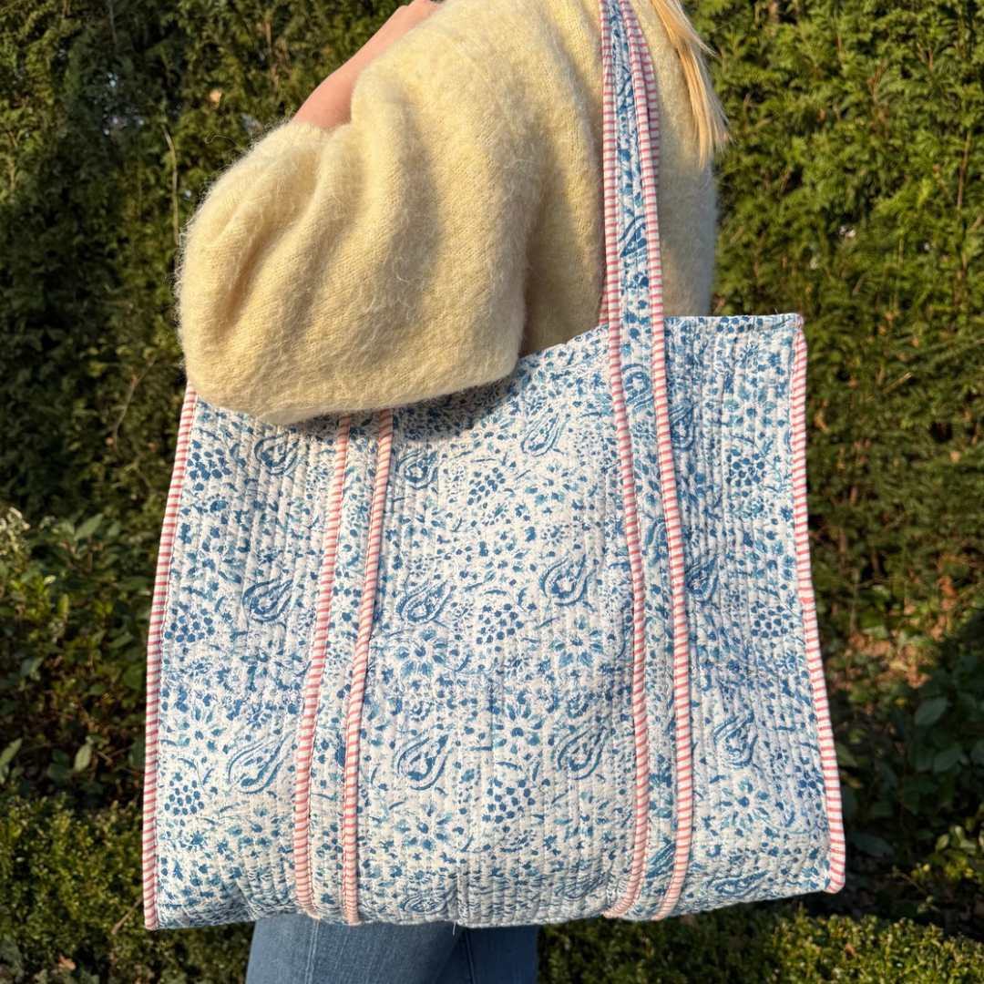 Tote Bag - Blauw - Roze - No.10