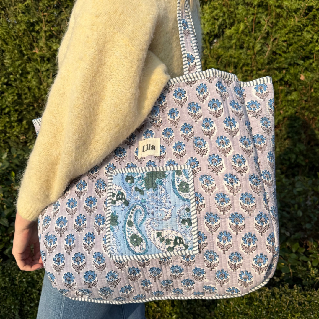 Tote Bag - Licht blauw - Grijs - No.21