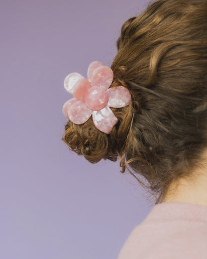Haarspange Blume - Rosa
