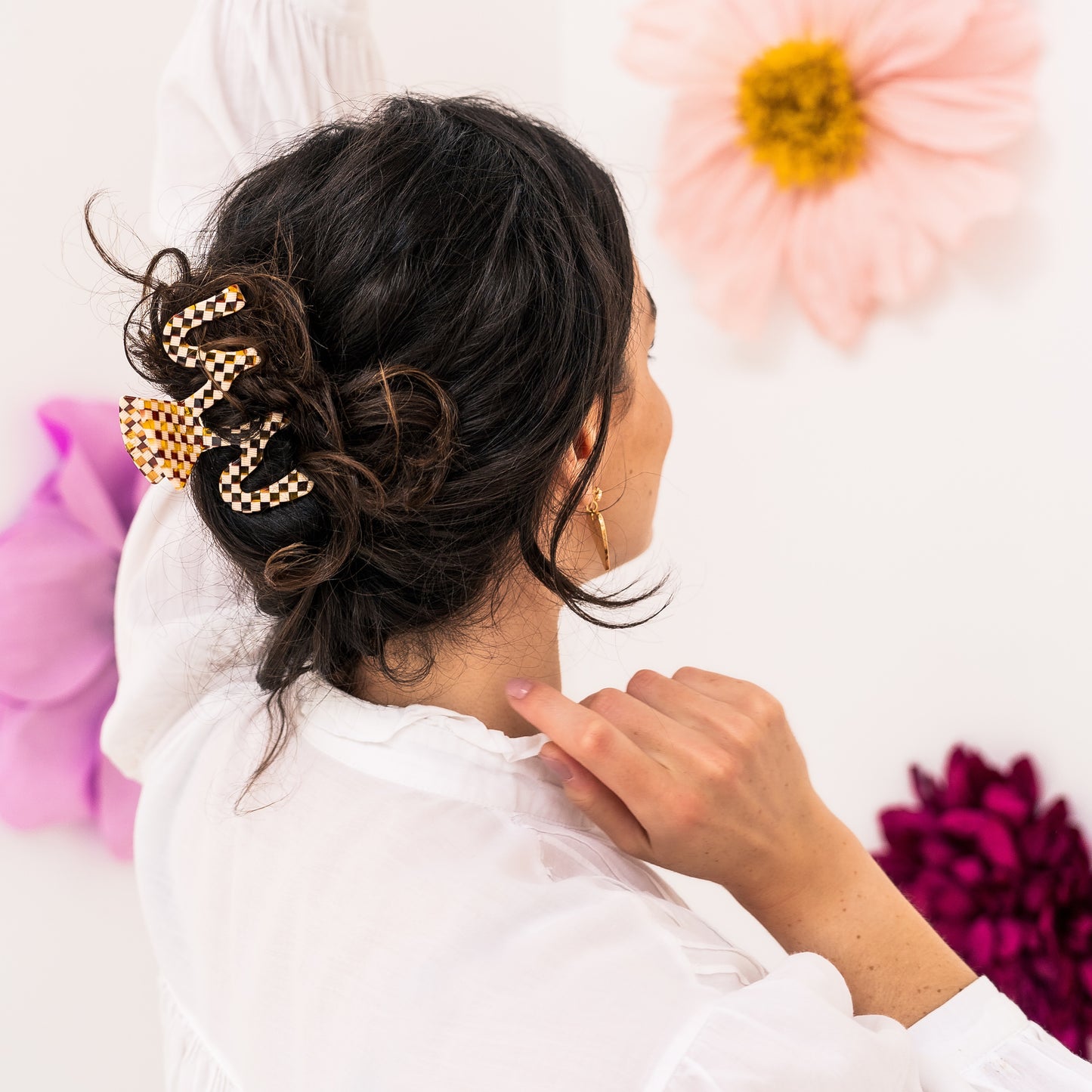 Pre-order- Hairclip Chessboard