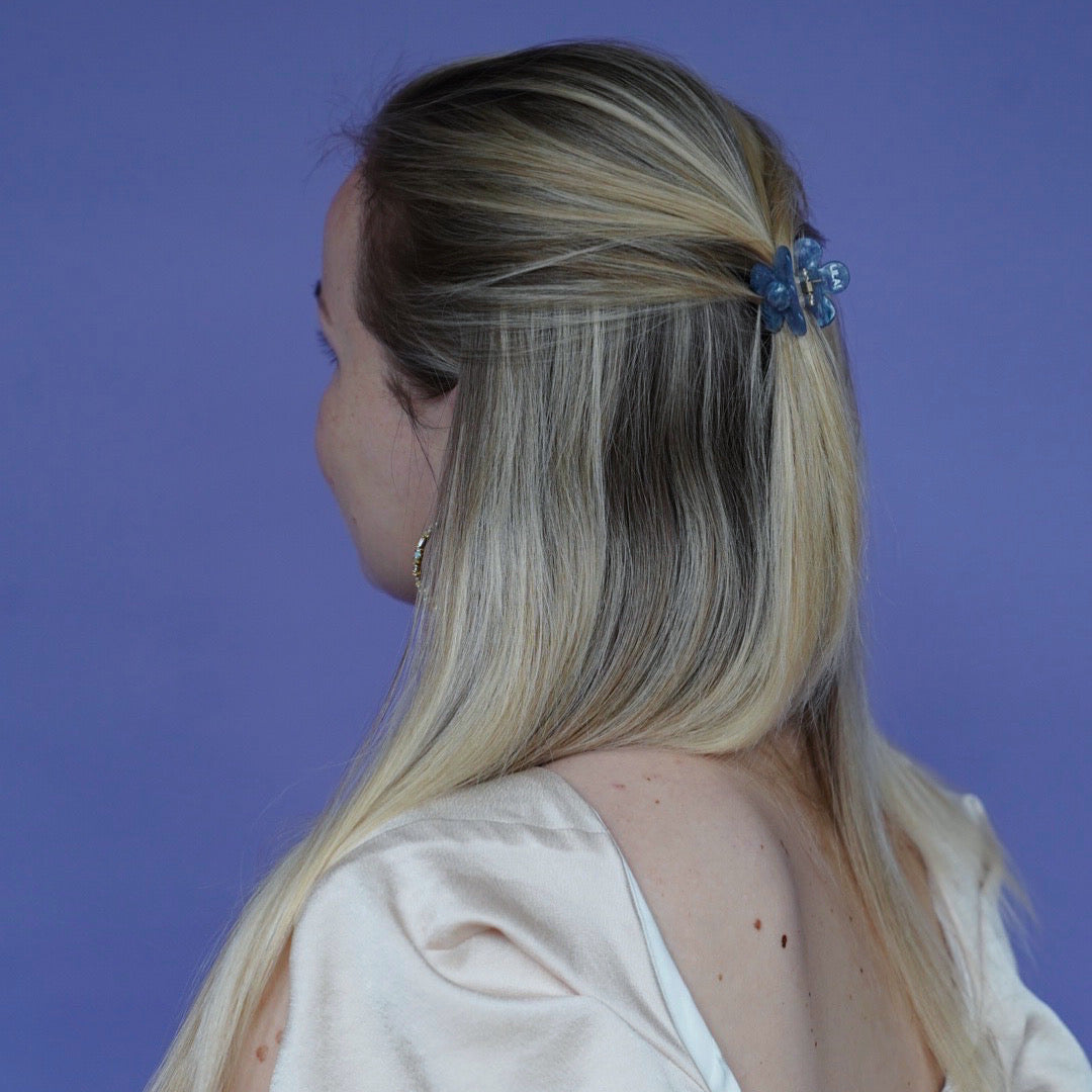 Haarspange Flower Ocean-klein
