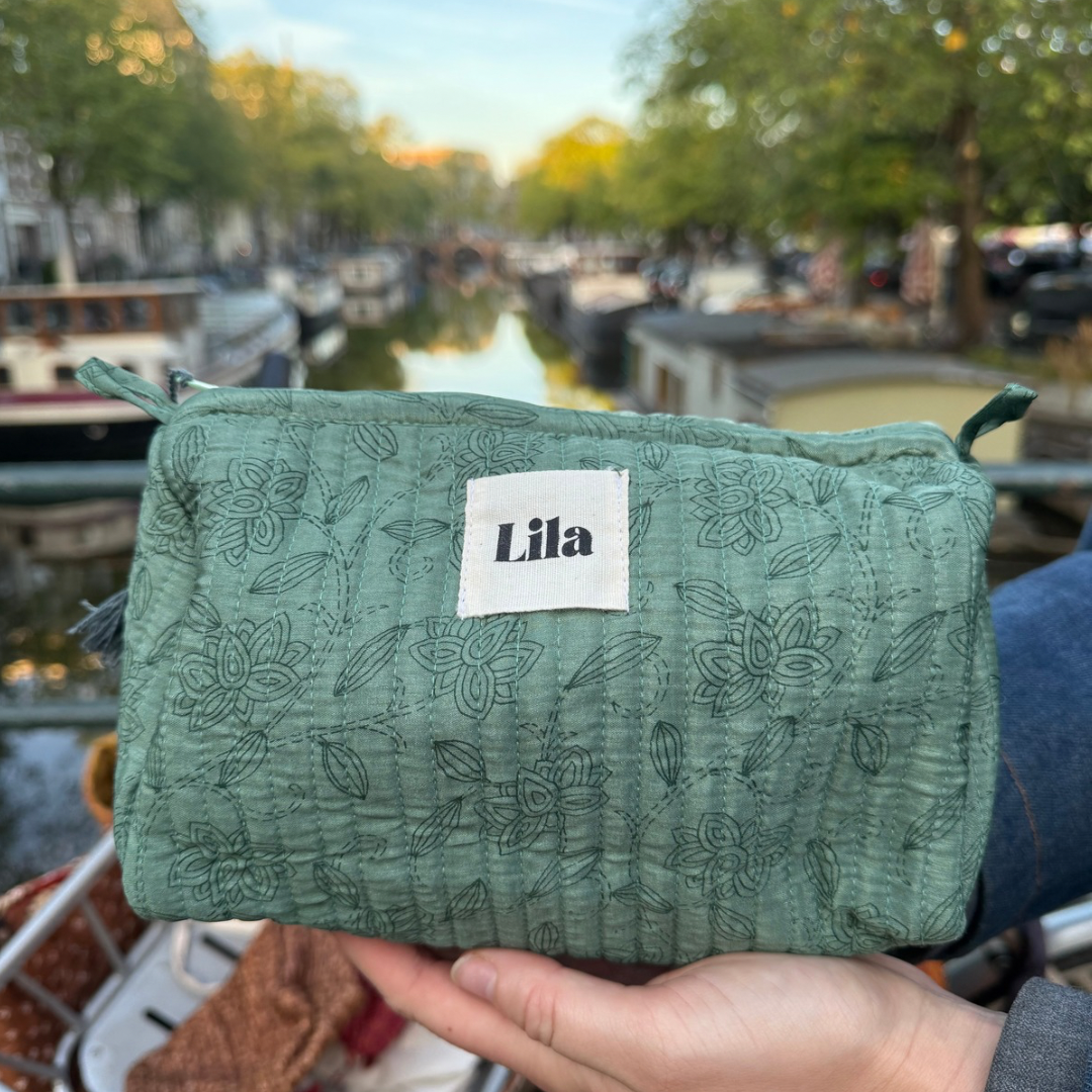 Upcycled tote - no. 4 - inclusief toilettas