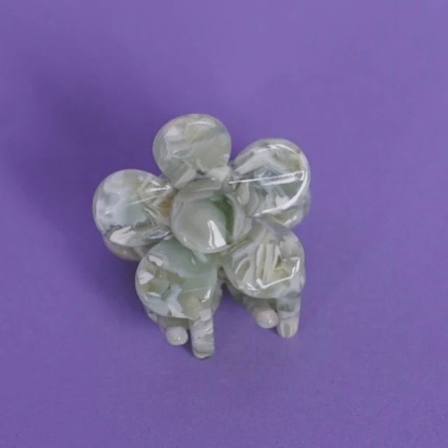 Haarclip flower latte-small