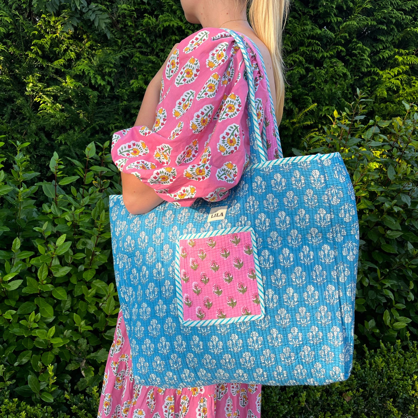 Tote Bag - Roze - Blauw - No.15