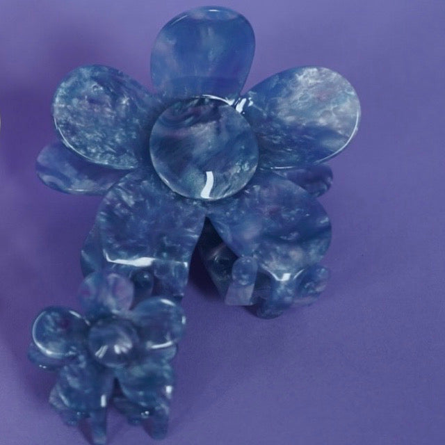 Haarspange Flower Ocean-klein