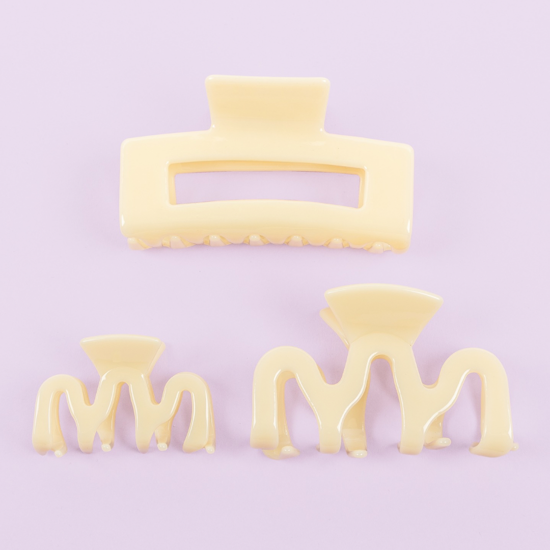 Haarklammern Butter Trio