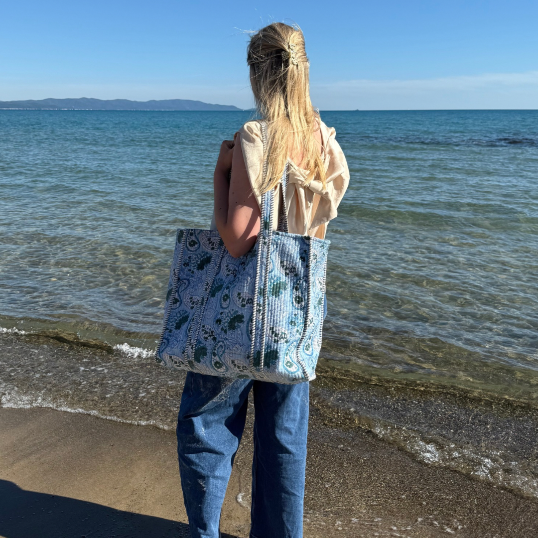 Tote Bag - Licht blauw - Grijs - No.21