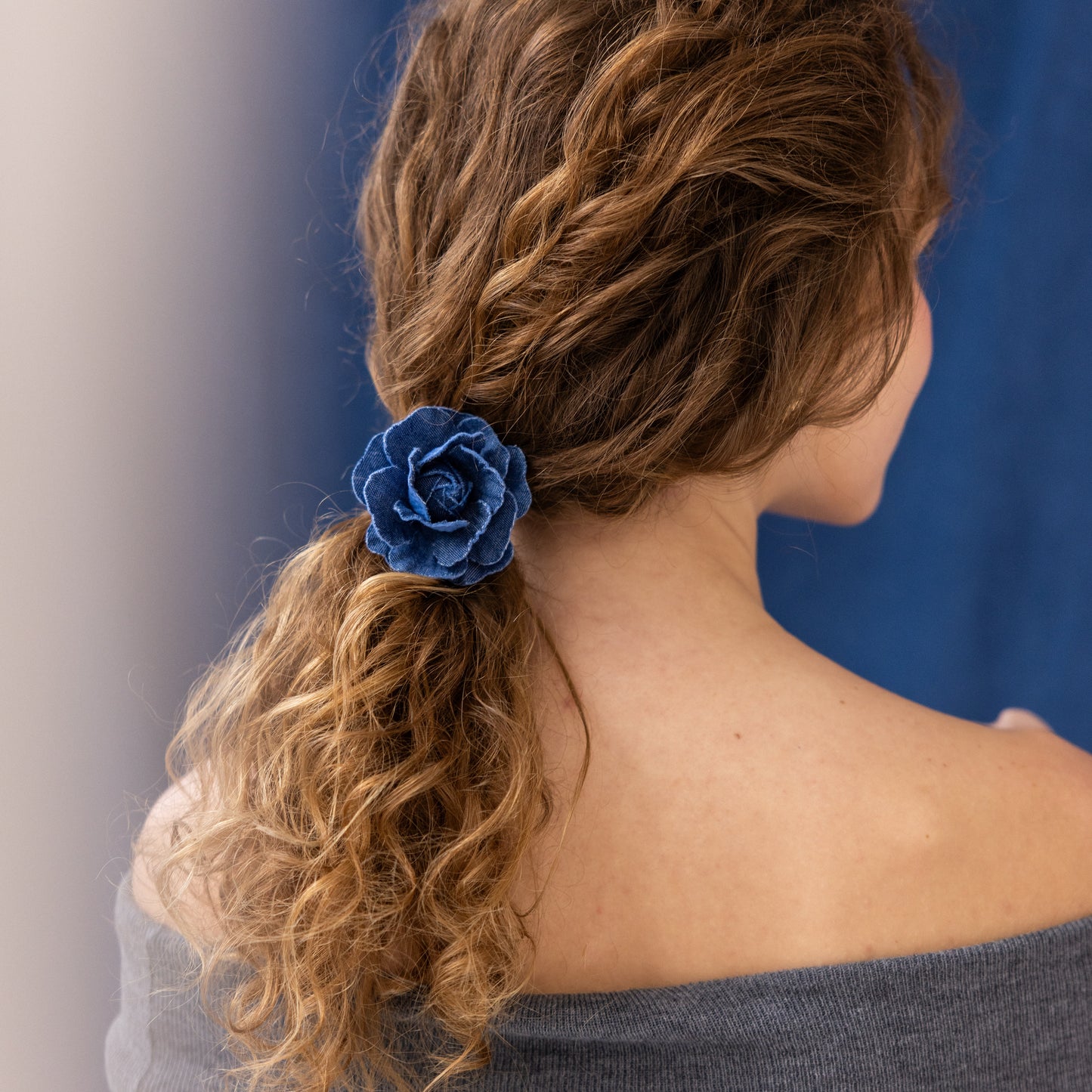 Elastischer Denim Rose