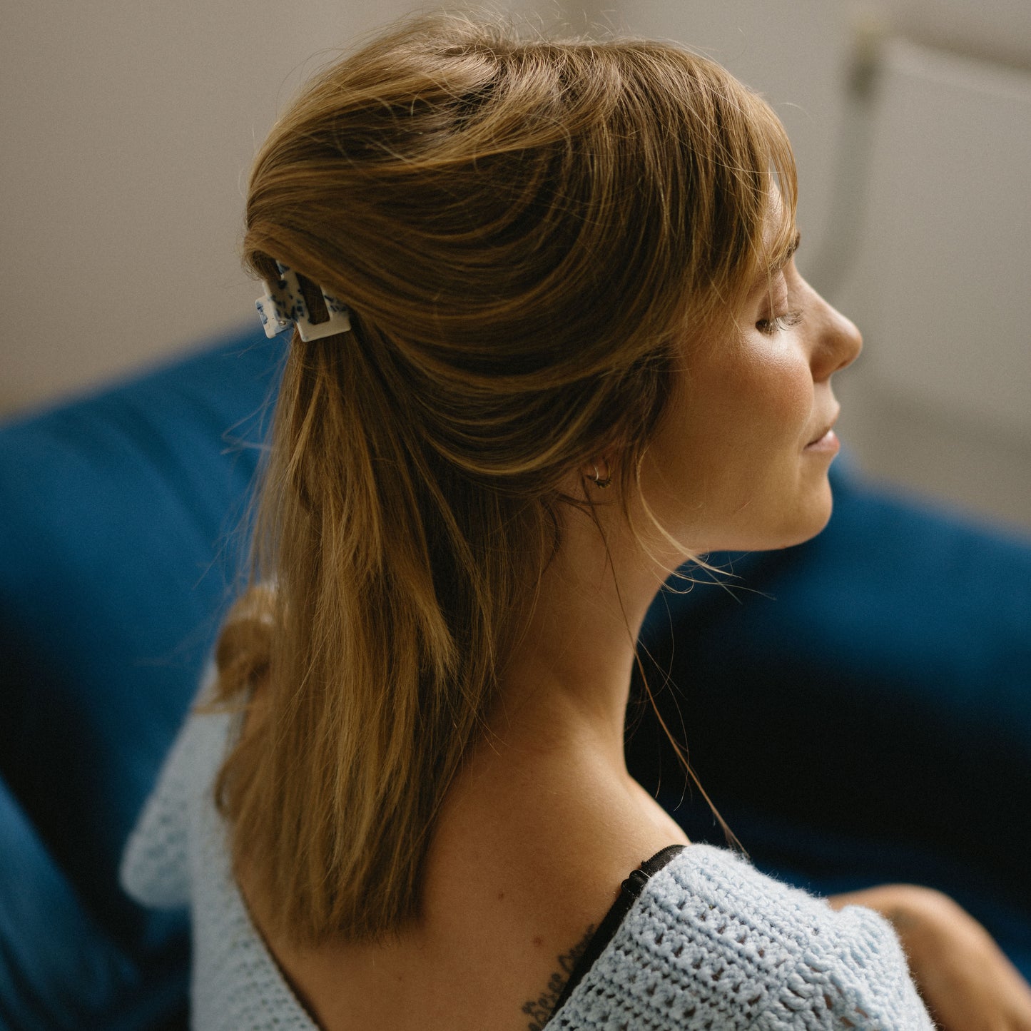 Haarclip Delfts Blue-Mini