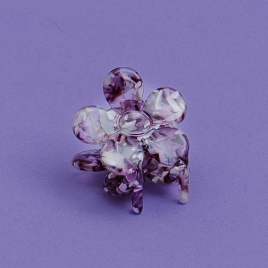 Hair clip Flower Purple-small