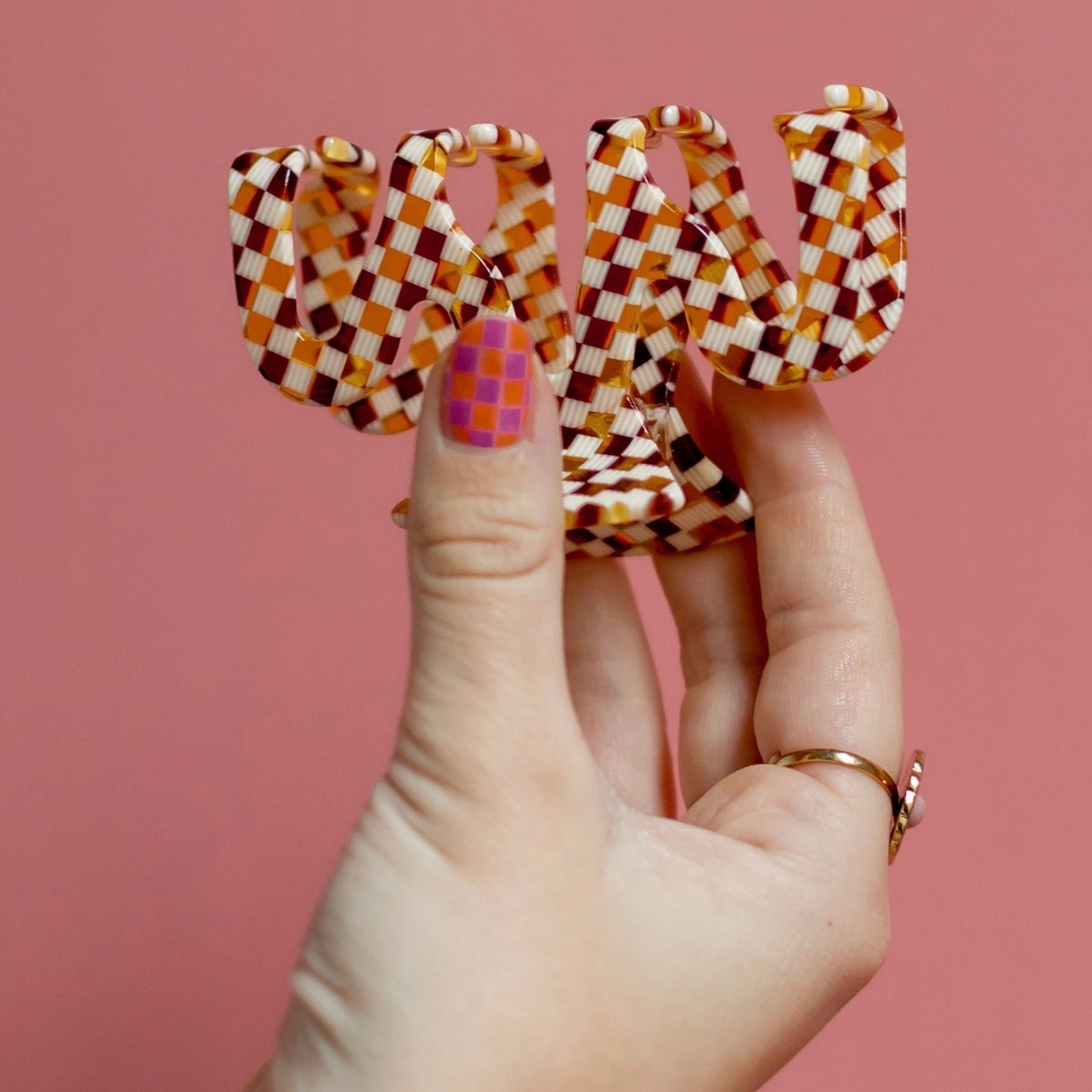 Pre-order- Hairclip Chessboard