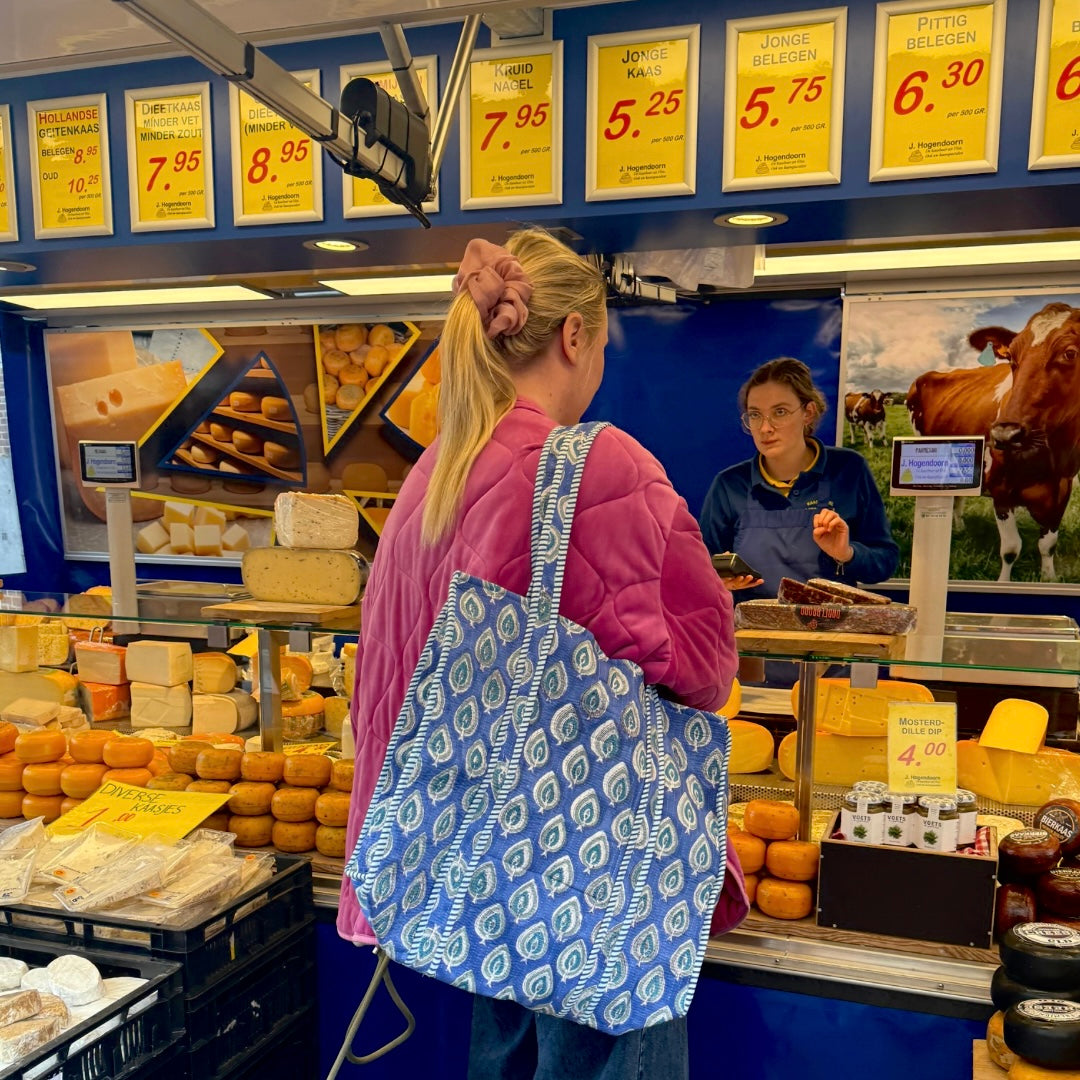Tote bag - Kobalt blauw - Groen - No.22