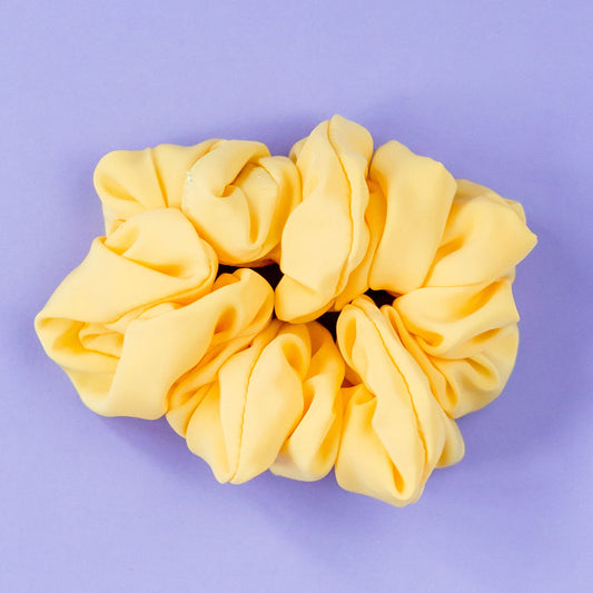 Scrunchie satin-yellow