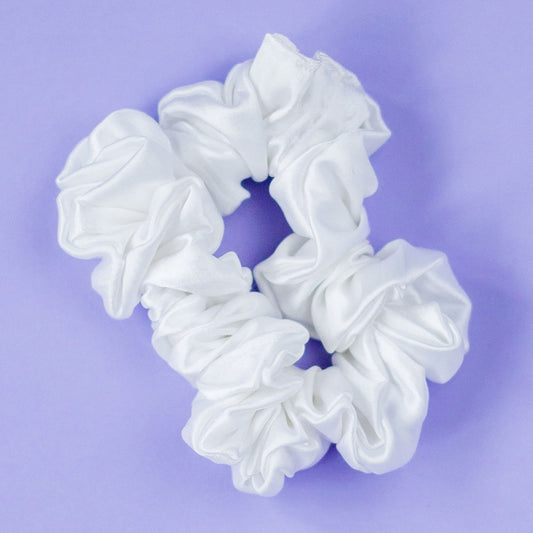 Scrunchie Satin Silber