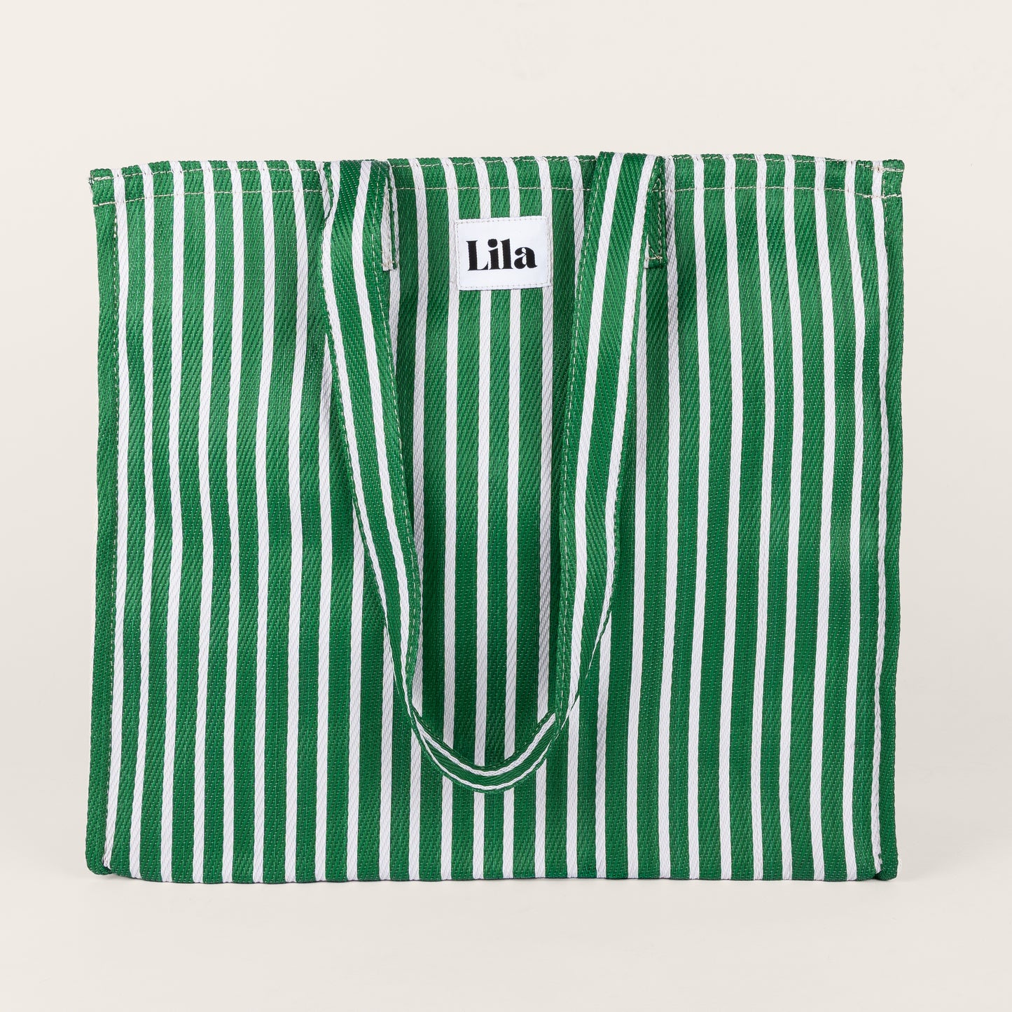 Recycled Nylon Tote - Green Stripe