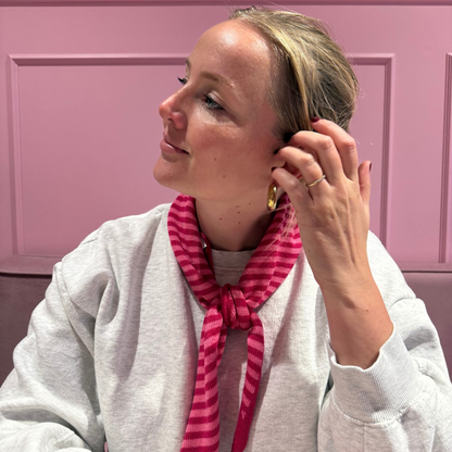 Dreieckstuch – Rosa gestreift – Klein