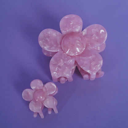 Hair Clips Flowers Pink